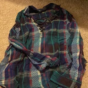 Blue Plaid Top